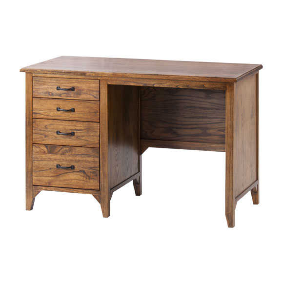 楽天市場】デスク 机 引き出し付き 木製 幅112cm パソコンデスク PC