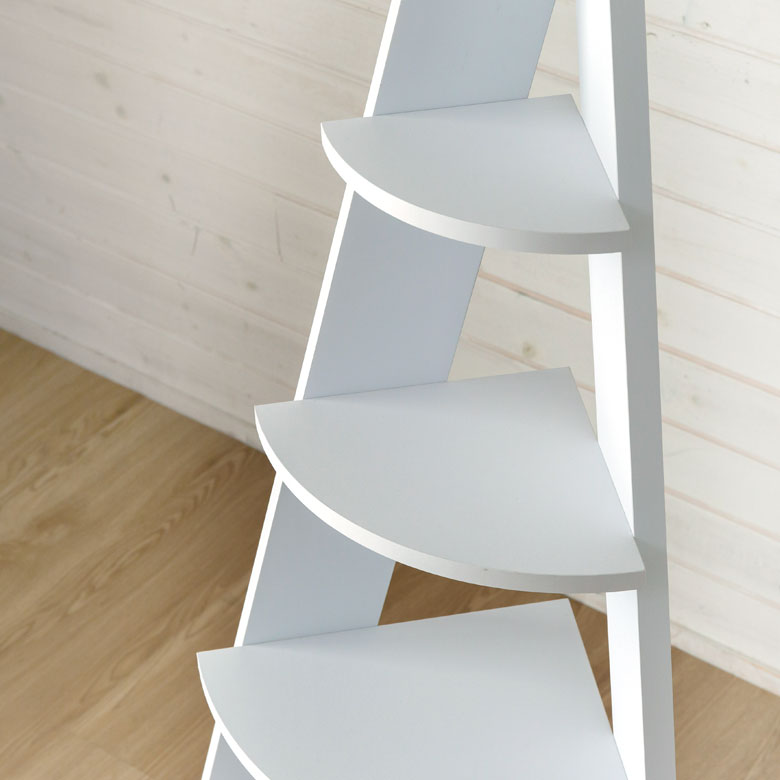 楽天市場】コーナーラック ホワイト ナチュラル ブラウン ツリー型