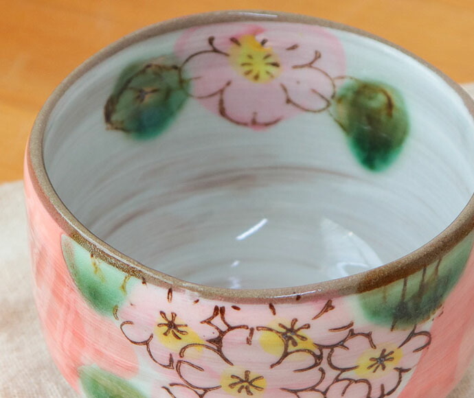 楽天市場】美濃焼 手描き 抹茶碗 さくら おしゃれ 陶磁器 茶道具 茶器