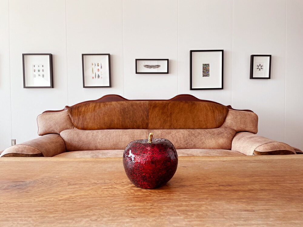 楽天市場】煌めきのリンゴ アートオブジェ 小 インテリア モダン