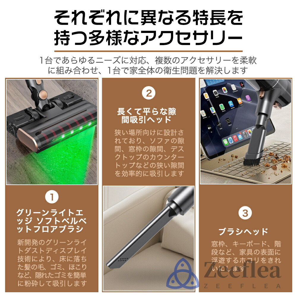 楽天市場】【2026最新型】掃除機 コードレス 超強力吸引 55000pa 3WAY