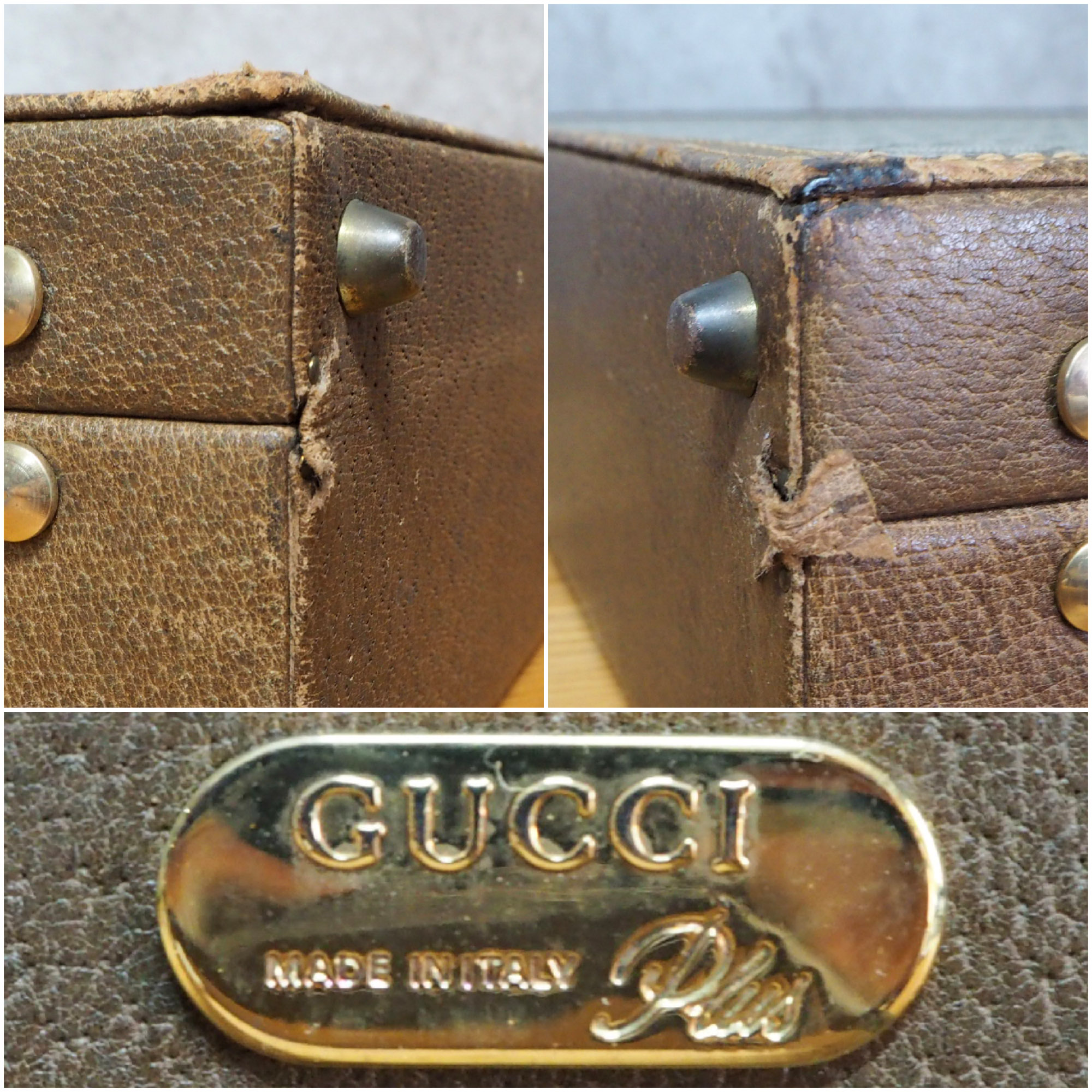 オールドグッチ GUCCI ヴィンテージ アタッシュケース シェリー
