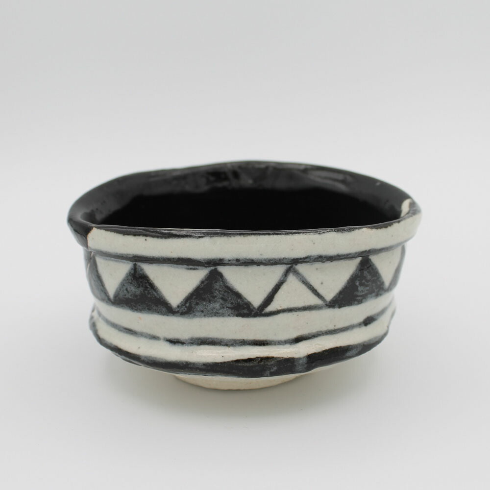 織部焼茶碗5個と扇皿1枚 [B27823] 織部焼茶碗5個と扇皿1枚 [B27823]