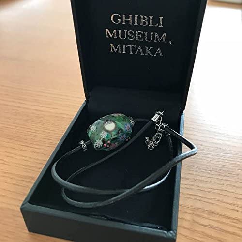 last one【完売品】ジブリ美術館 とんぼ玉 トトロ ネックレス(縦