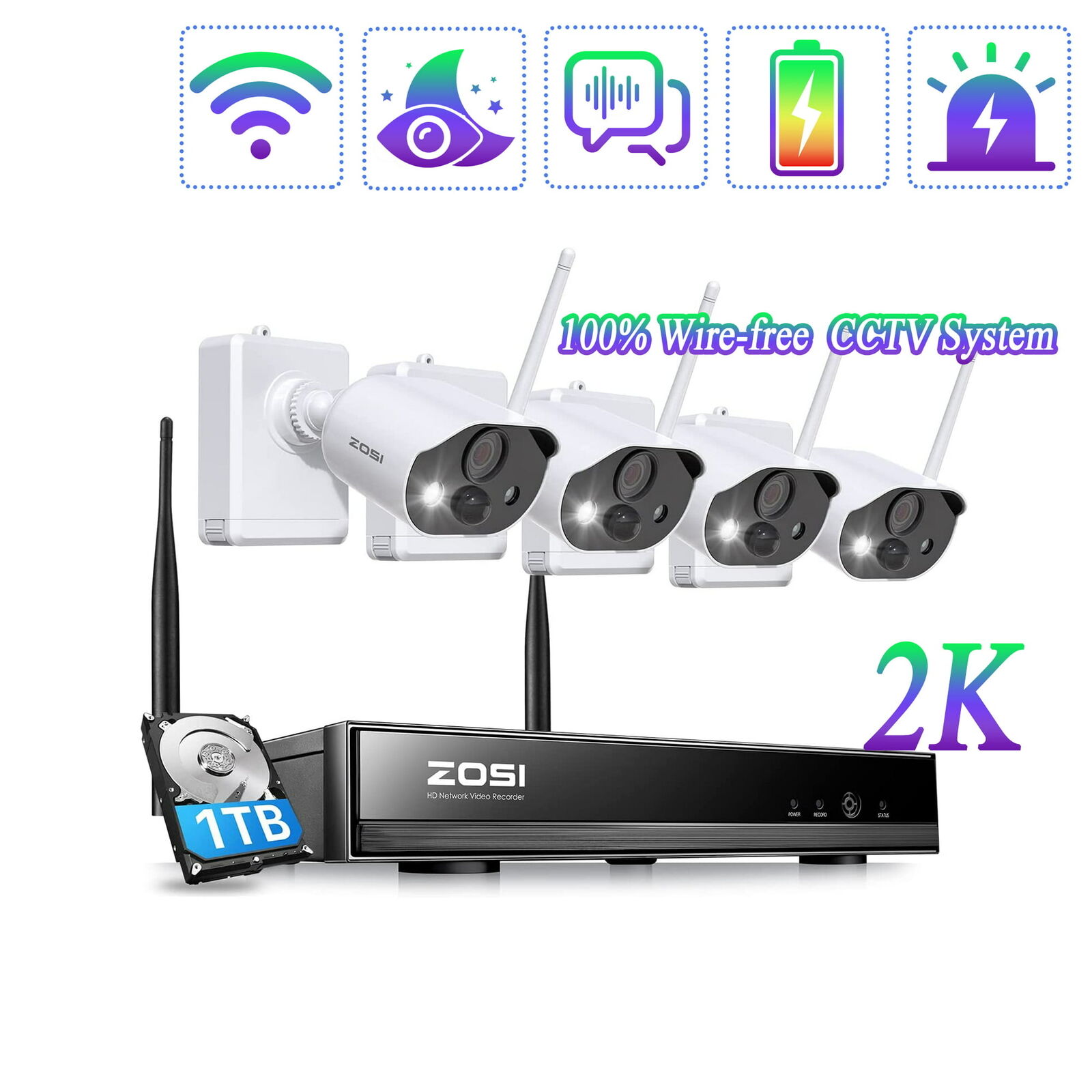 WiFiバッテリーカメラ 5台セット 【公式通販】