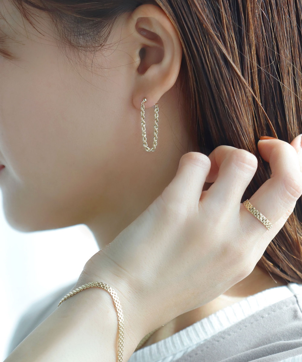 楽天市場】Signature・ロープチェーンピアス／シエナロゼ（SIENA ROSE