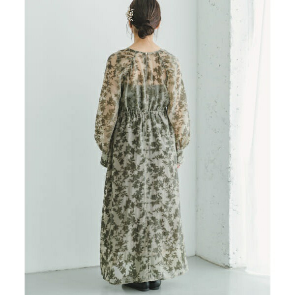 楽天市場】ベロアジャガードVネックワンピース／アイテムズ アーバン