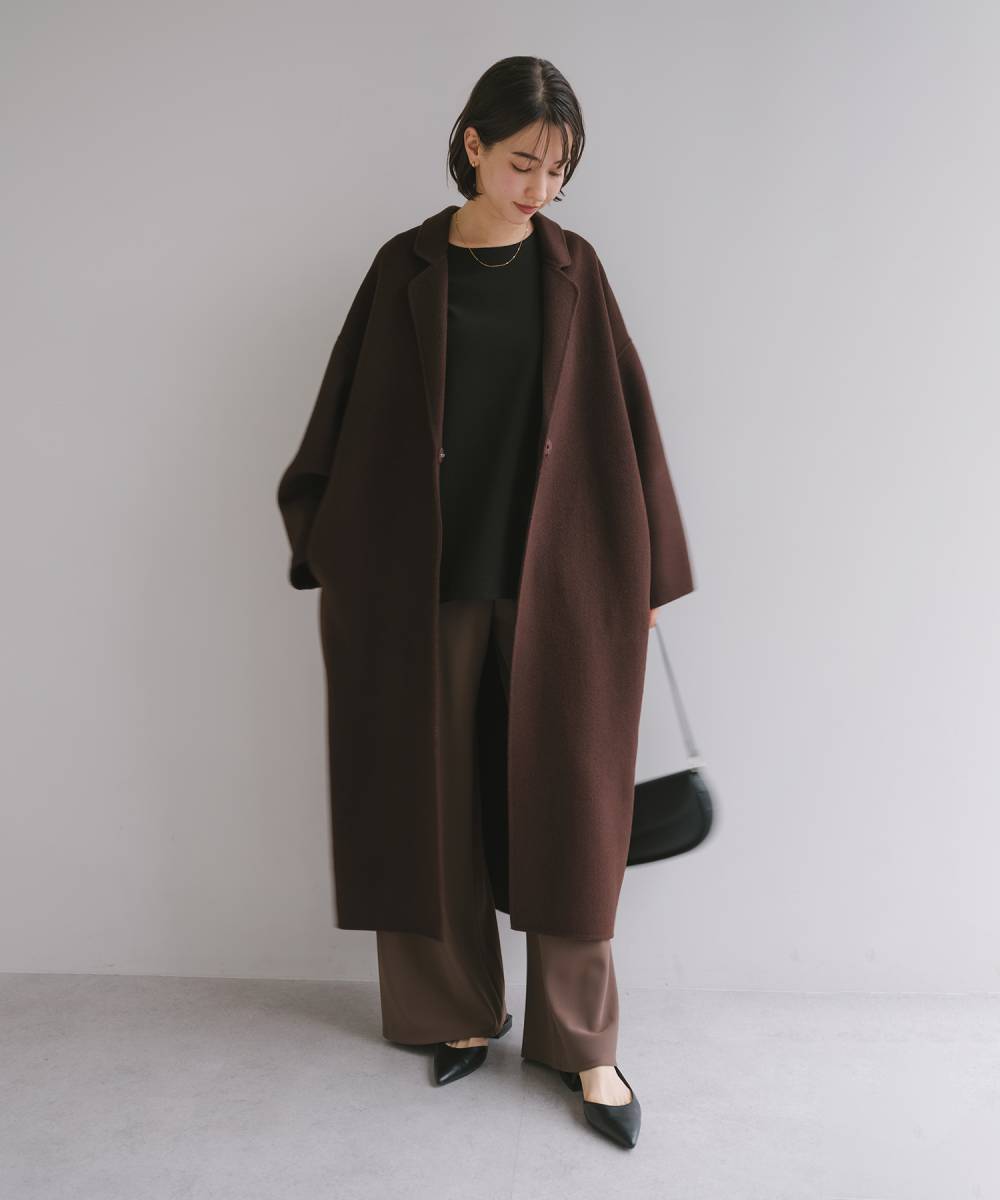 楽天市場】リバー ロング コクーン コート evernavy エバーネイビー