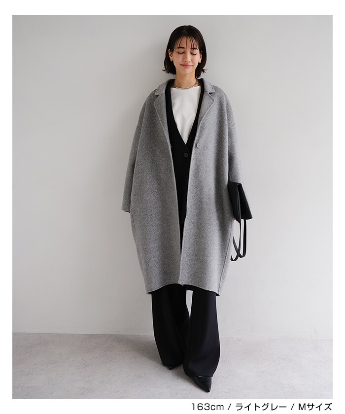 楽天市場】リバー ロング コクーン コート evernavy エバーネイビー