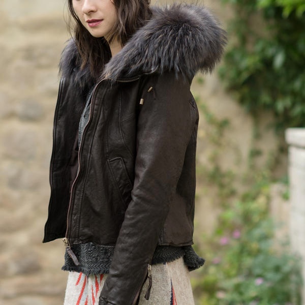 楽天市場】Fur付フードレザージャケット／goa（goa） : 丸井