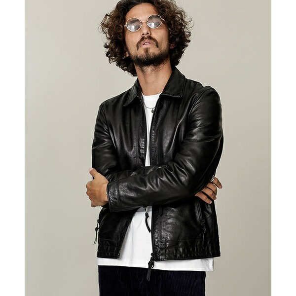 楽天市場】オイルドレザーSライダース／ナノ・ユニバース（メンズ