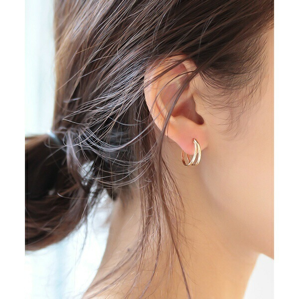 楽天市場】K10 2連 フープピアス／ノワール ド プーペ（NOIR DE POUPEE