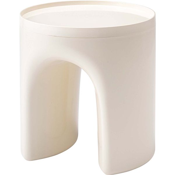 楽天市場】サイドテーブル ホワイト （約φ40×H41cm） 完成品