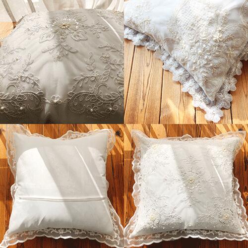 楽天市場】【 レースクッションカバー 45x45 刺繍 】 送料無料