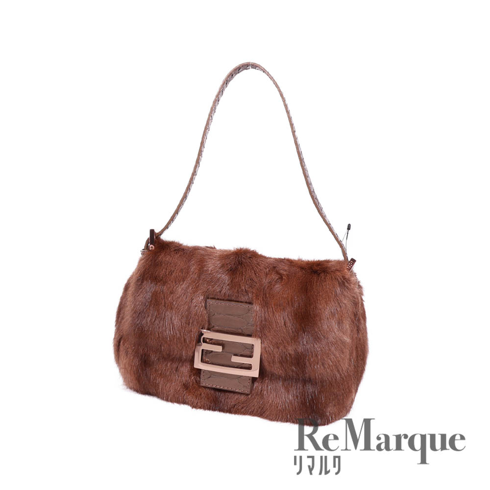 楽天市場】FENDI（フェンディ）マンマバケット ミニ ブラウン ラビット