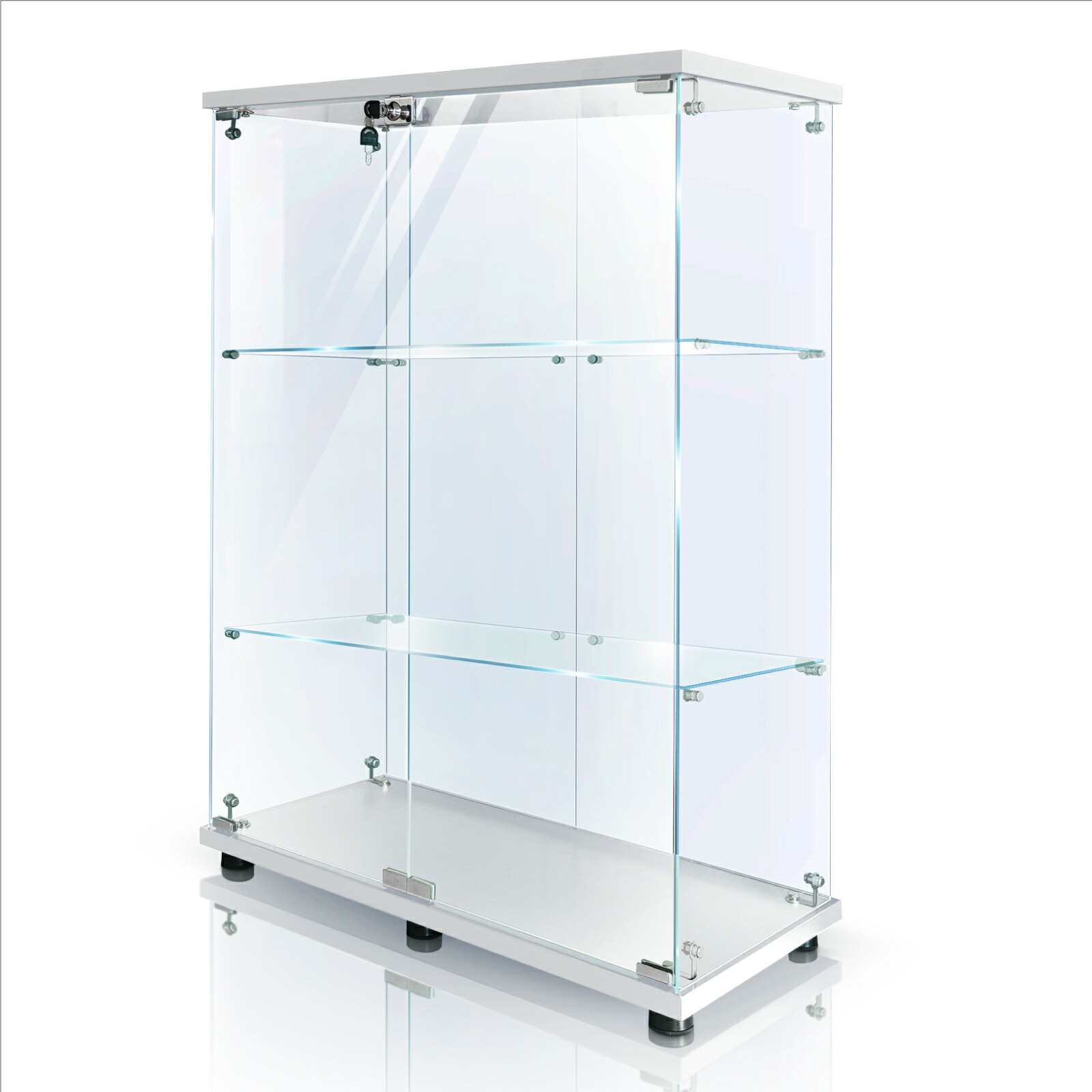 楽天市場】【生活グッズラボ】ショーケース ガラスケース 3段両扉