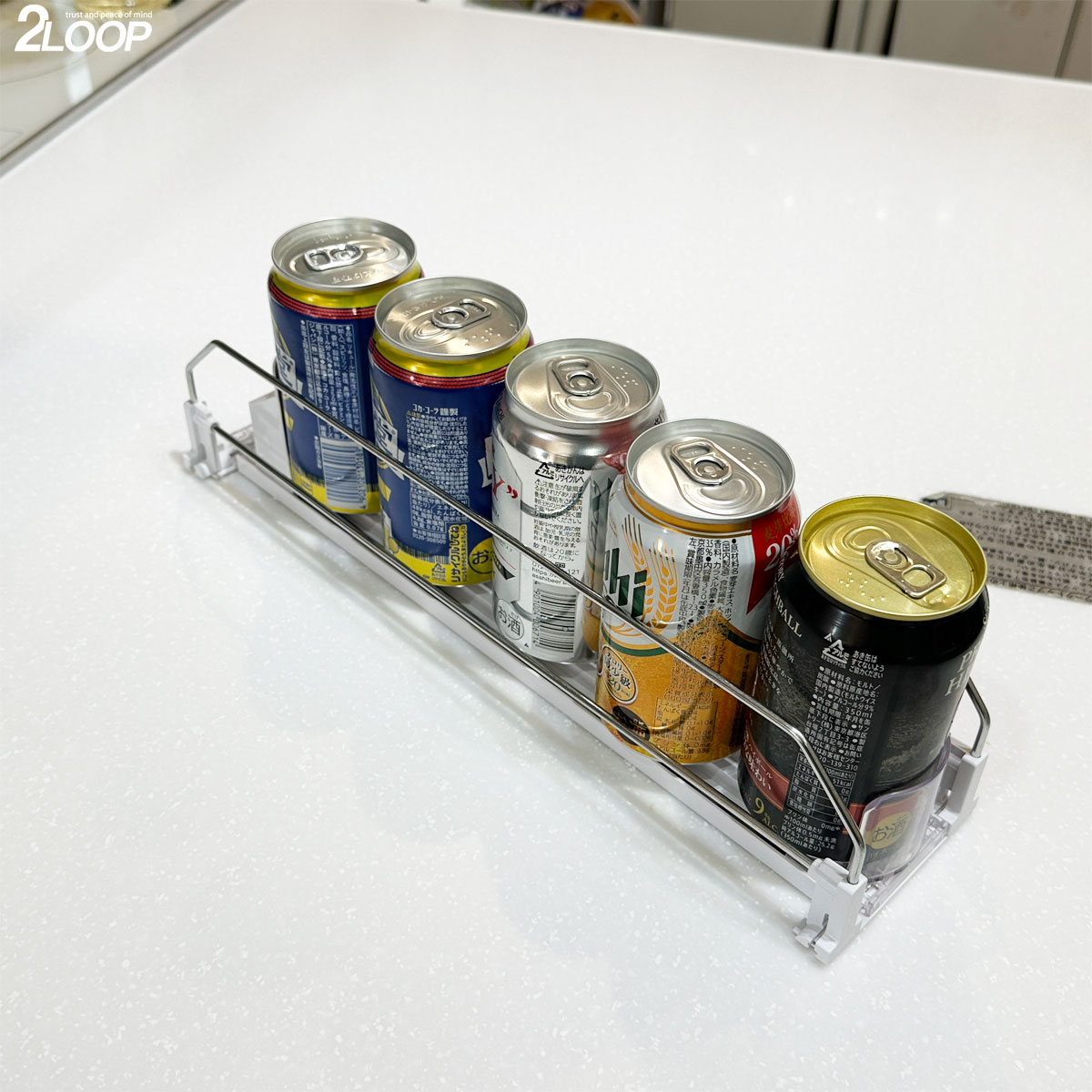 楽天市場】缶ストッカー 陳列棚 ドリンクオーガナイザー お店に 冷蔵庫