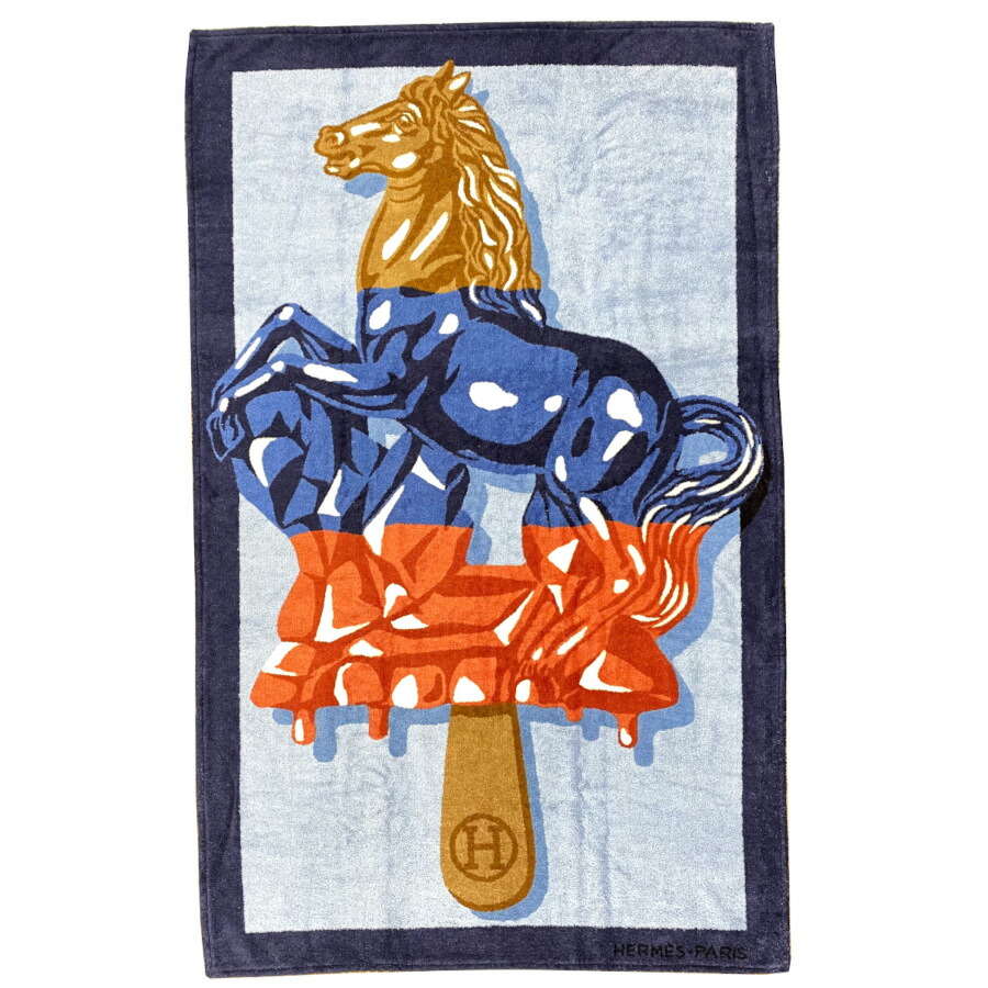 楽天市場】【新品】HERMES エルメス ビーチ バス タオル 大判