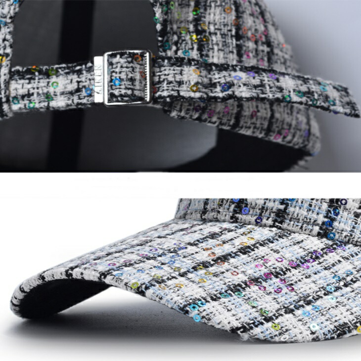 楽天市場】ツイードチェック柄ゴルフキャップ 小顔見えキャップ 紫外線