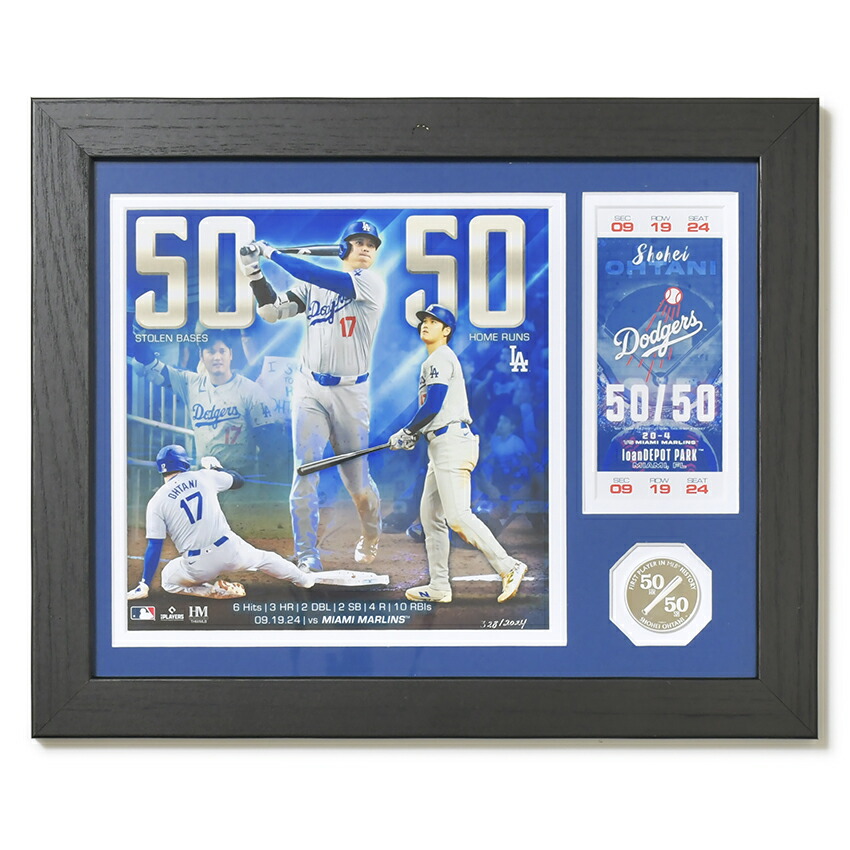 大谷翔平 50/50達成記念フォトフレーム シリアルナンバー入り 限定