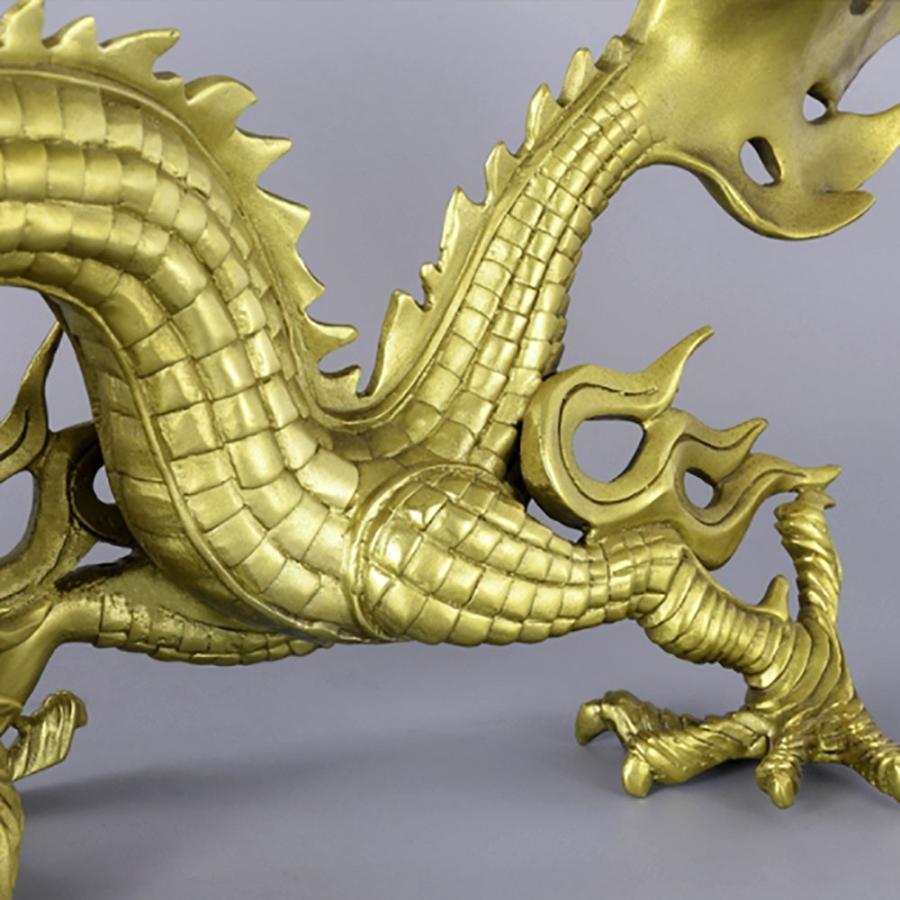 楽天市場】置物龍 竜 真鍮 風水 皇帝龍 五本爪 真鍮 48cm 龍 ブロンズ