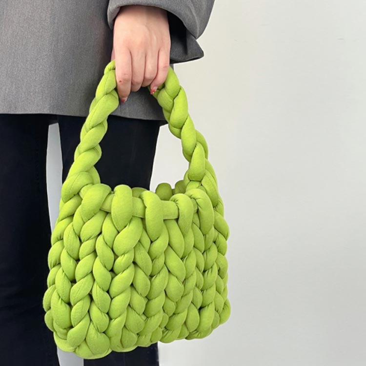 楽天市場】チャンキーニット 完成品 ハンドバッグ トートバッグ 手持ち