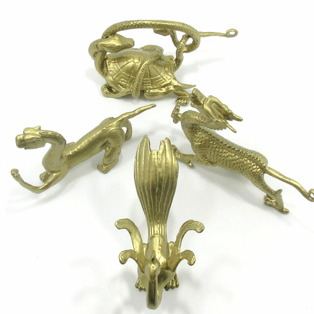 青龍白虎朱雀玄武 七星剣 銅製品 鎮宅辟邪 開運風水 招財 置物 工芸品