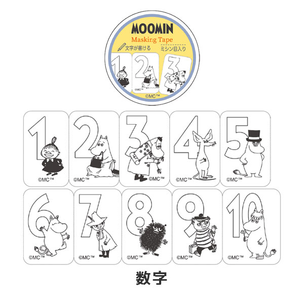 楽天市場】MOOMIN ムーミン ミシン目付マスキングテープ30w [全3種類
