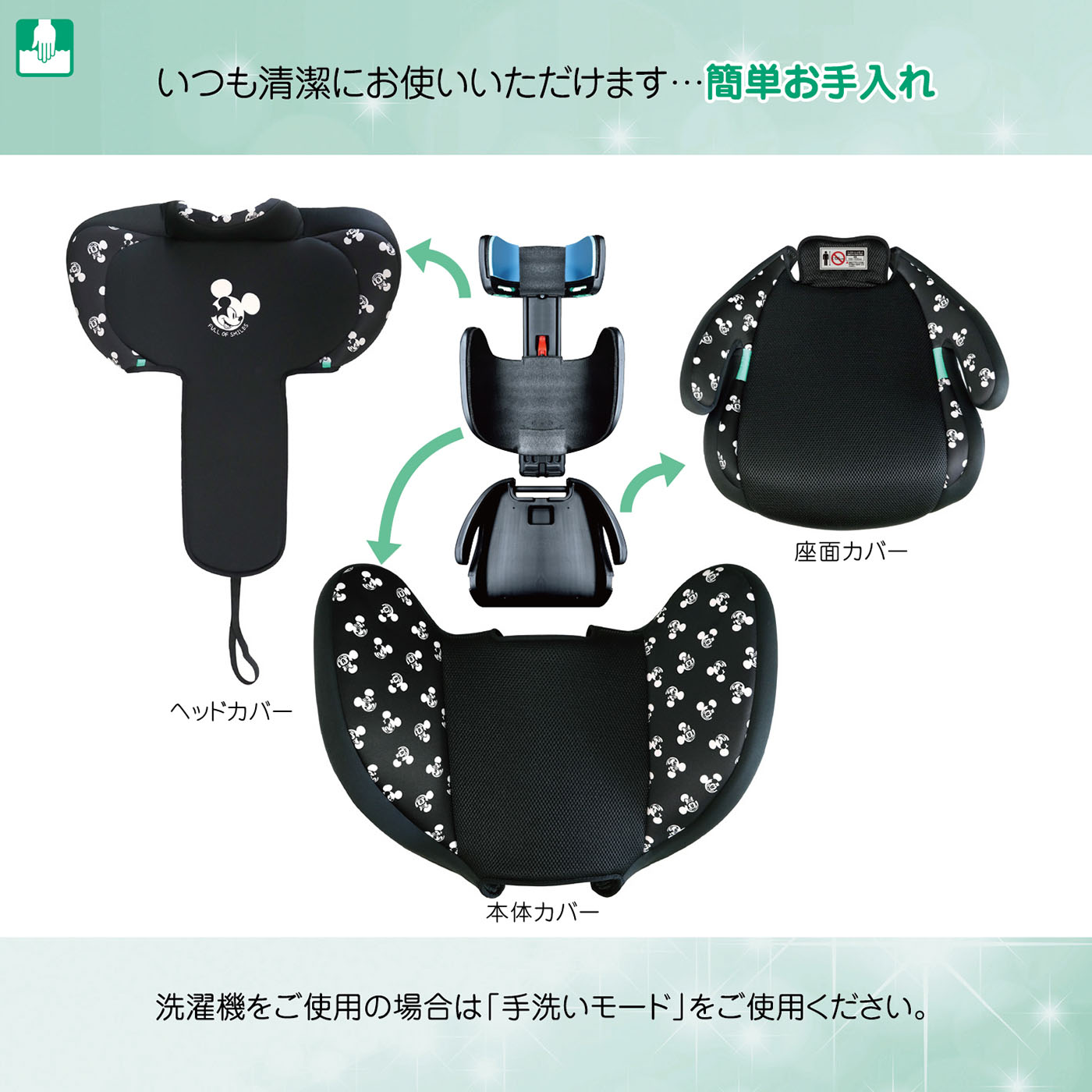 楽天市場】ディズニーハイバックFIX/ ミッキー(スマイル)DISNEY