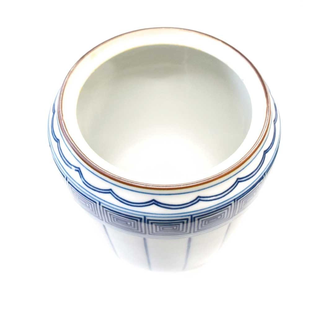 N131 皆具 『千古窯造』『染付花丸文』『水指 建水 蓋置 杓立』 共