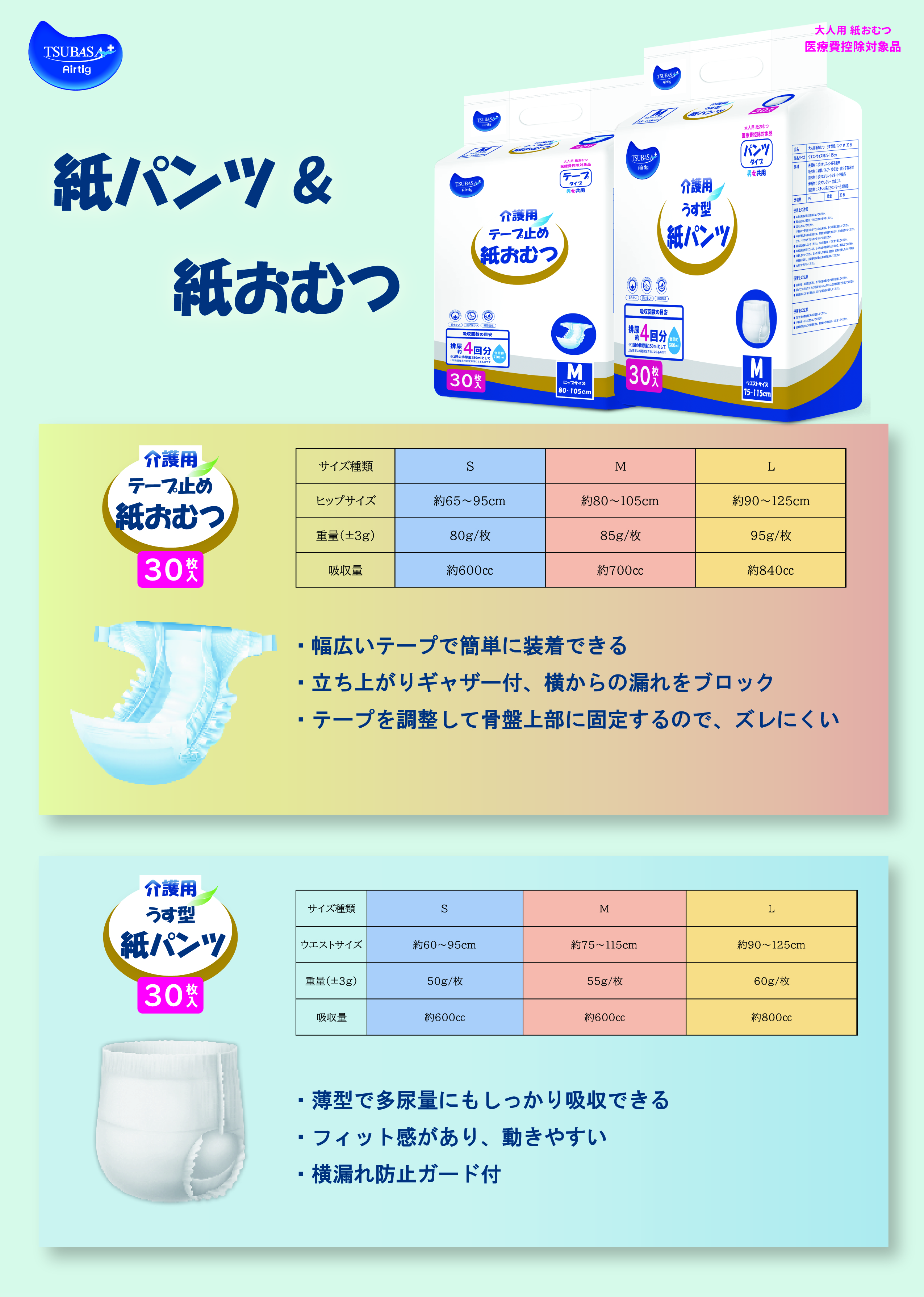 介護用紙パンツ| 衛生用品の仕入れなら【つばさショップ】 | JIS規格