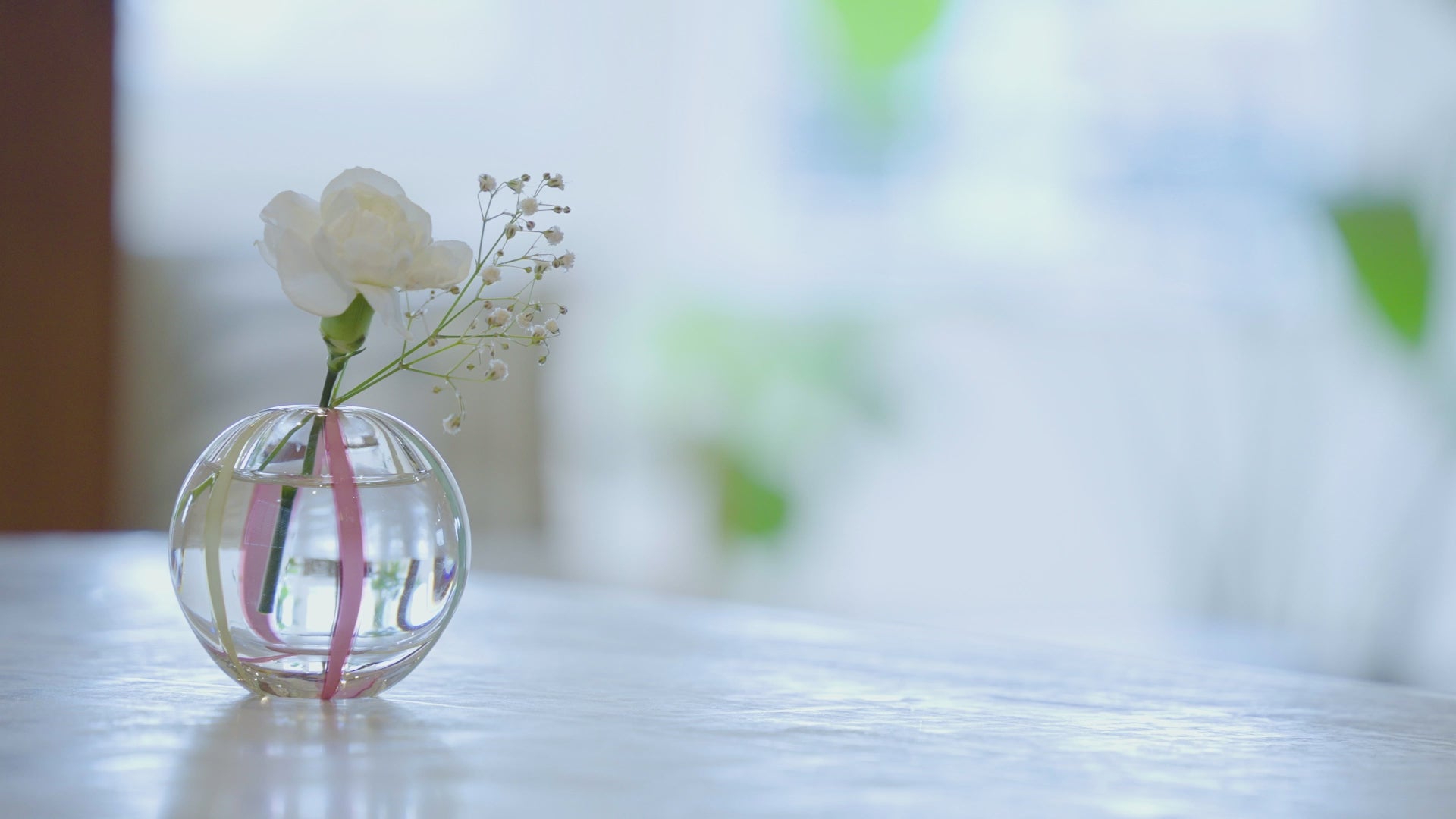 津軽びいどろ 彩手鞠 一輪挿し 桜風 | 青森県の伝統工芸品 小さめで