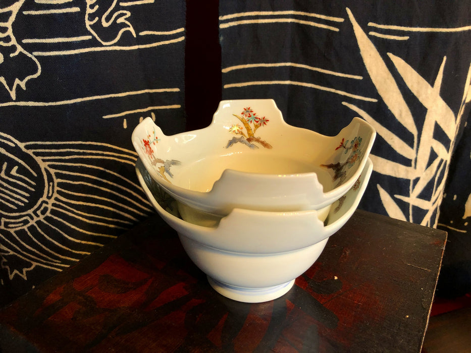 柿右衛門合資会社作 錦草花文向付(10客揃い)【限定1セット】【鉢/小鉢