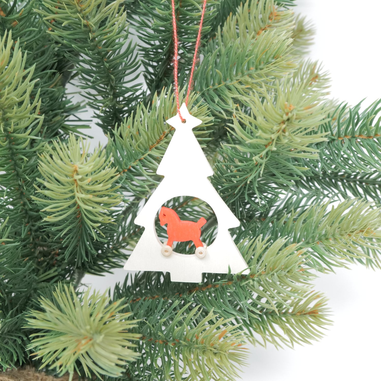 R-6 オーナメント ツリーの中の木馬 レロ（ドイツ）｜つみきや〜より