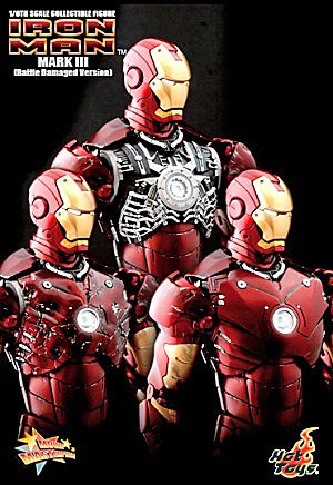 ホットトイズ アイアンマン/マーク3 バトルダメージ版 - 1/6