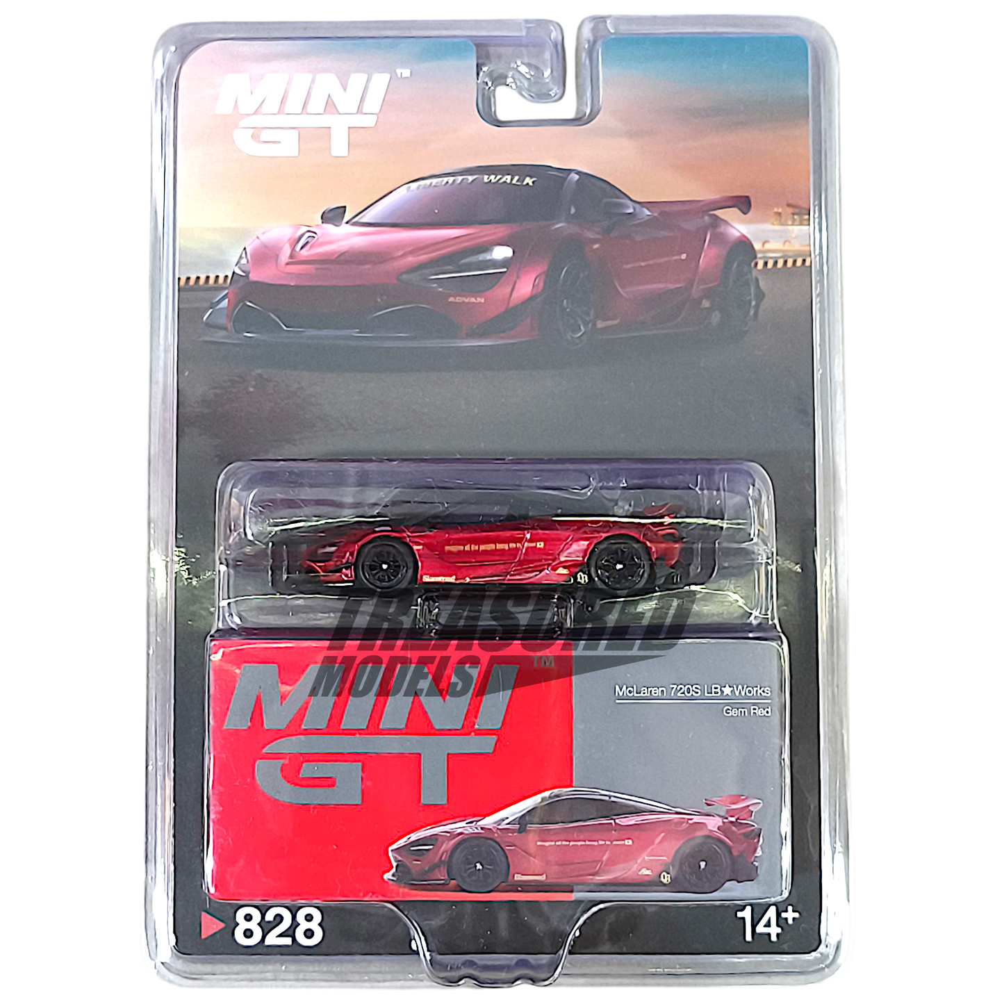 Mini GT McLaren 720S LB☆Works Gem Red Blister Packaging MGT00828