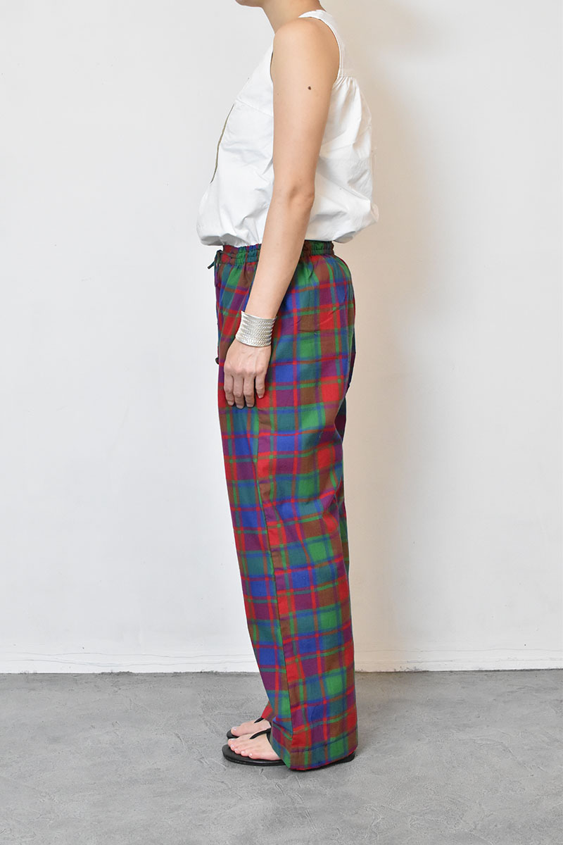 マドラスチェックワイドパンツ