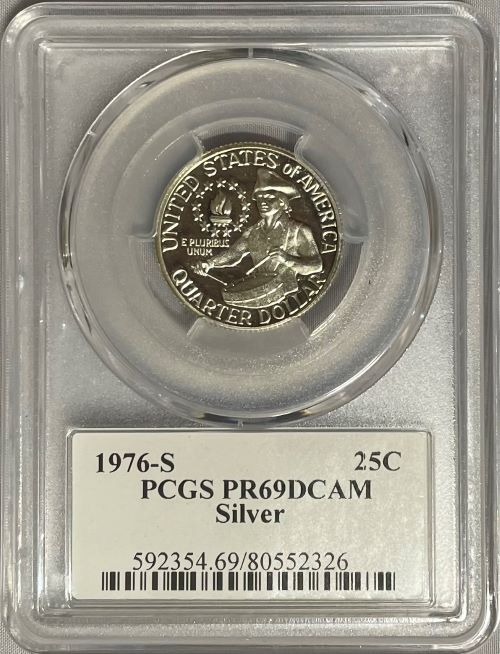 アメリカ 【1/4ドル】 1976-S年 ワシントン クウォーターダラー 25