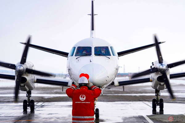 JALグループ最小機 HAC「サーブ340B」定期便ラストフライト 国内でも