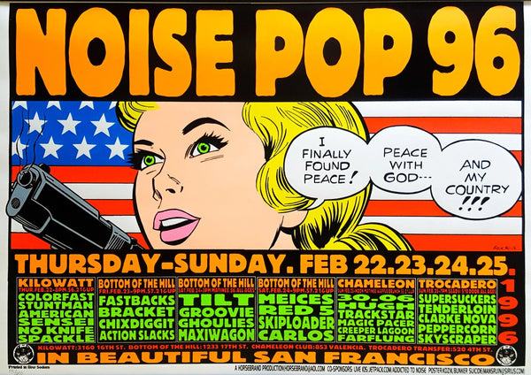 Noise Pop Festival Poter 1996 / Frank Kozik – Triangle Twenty-Seventh