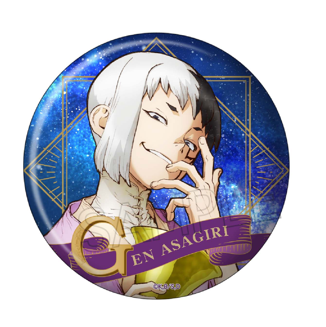 Theキャラ 缶バッジ カード ゲン ドクスト ブラックスーツ ジャン