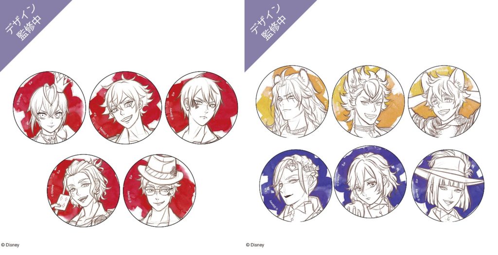 ツイステ コミックマーケット スケッチスタイル 笑顔 缶バッジ イデア