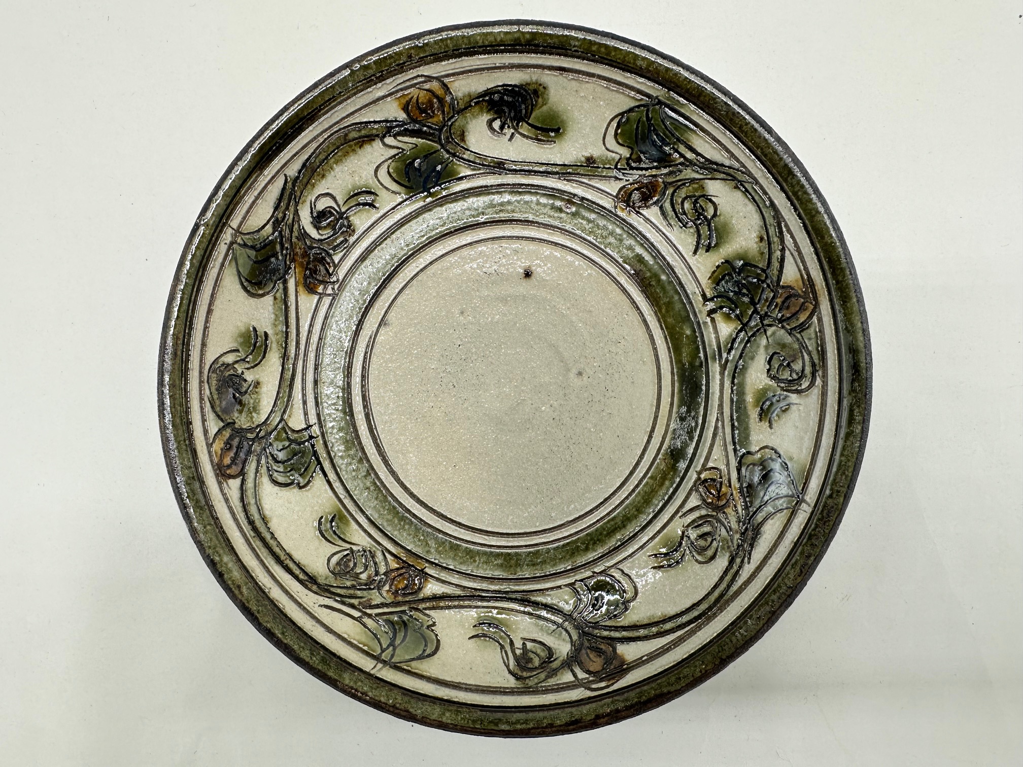 20世紀 琉球古典焼 緑釉龍雲文壺 壺屋焼 オーグスヤー 骨董古美術