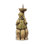 織部南蛮人蝋燭台vintage ORIBE￼