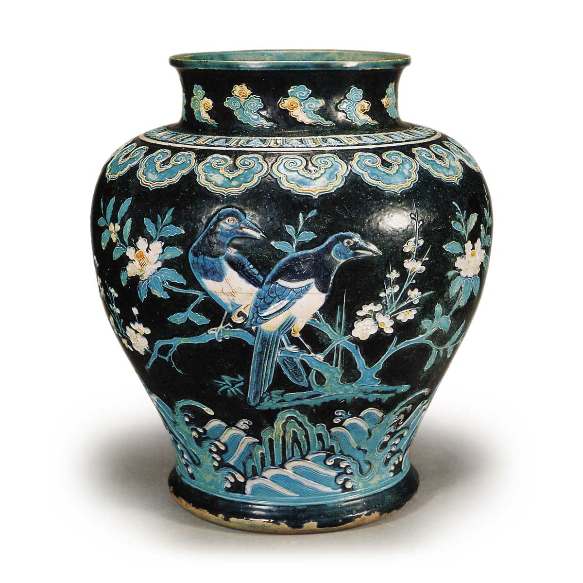 法花 花鳥文 壺 | 鶴田 純久の章 お話