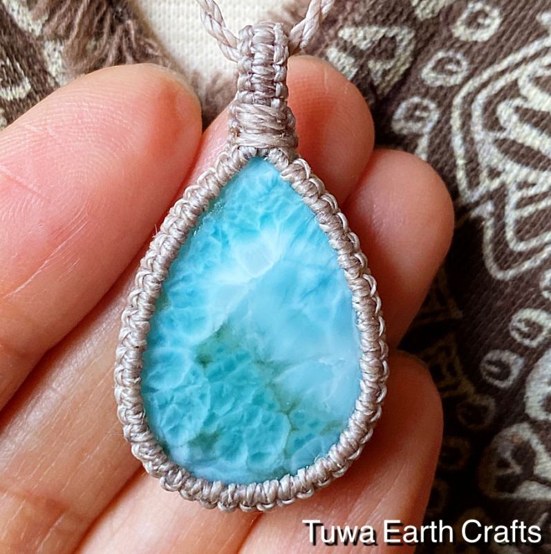 愛と平和のシンボル】高品質ラリマー ペンダント/ネックレス シンプル