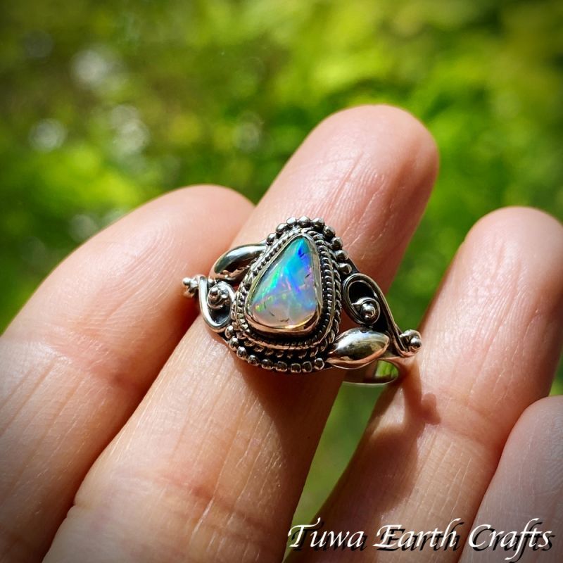 天然石エチオピアオパール ペンダントトップハンドメイド Silver925 69