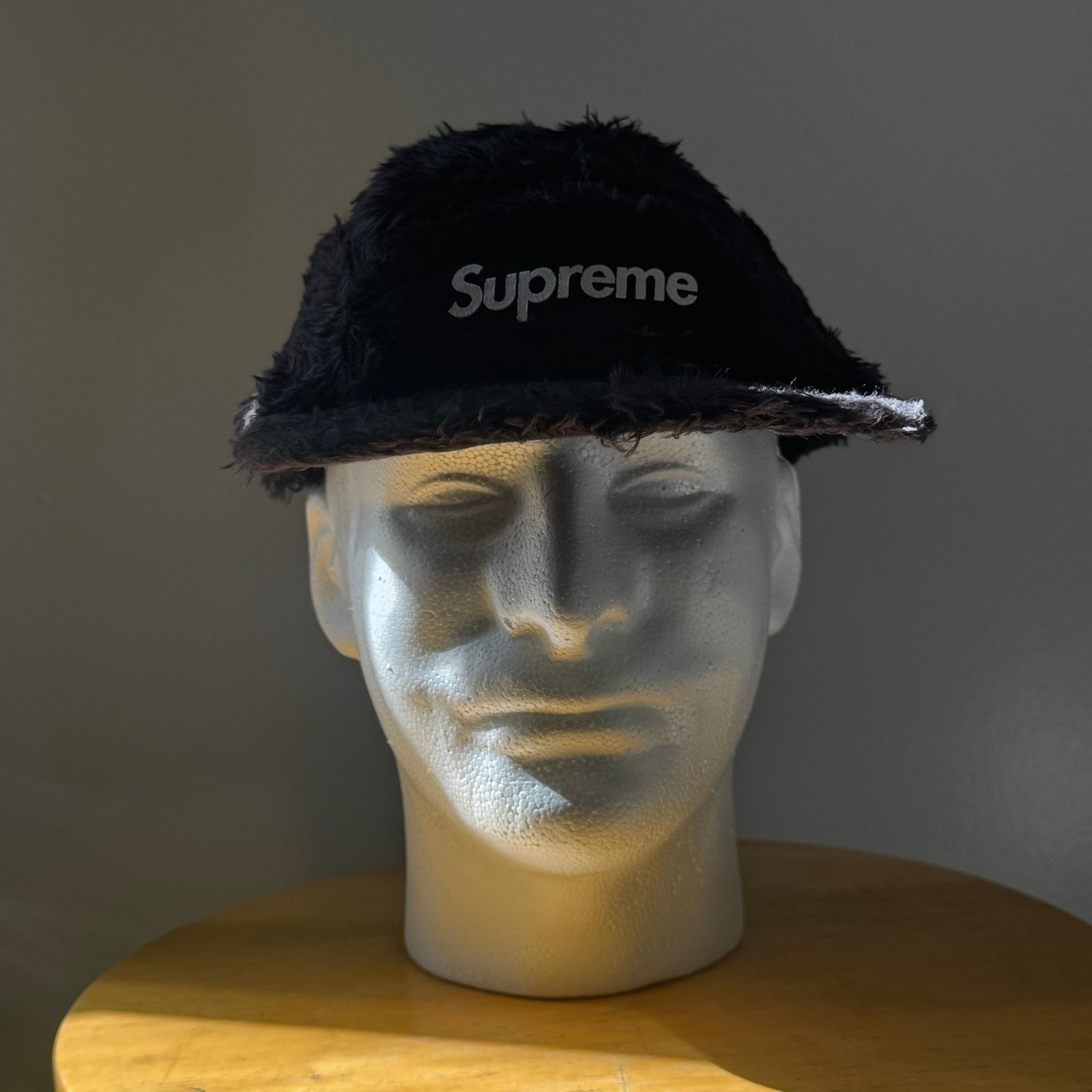 Supreme Fuzzy Camp Cap Black FW24 Brand New