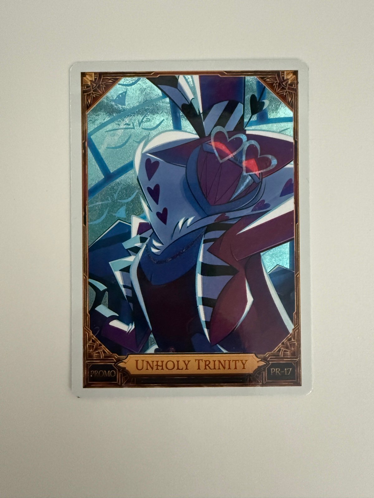 Hazbin Hotel Unholy Trinity Foil Valentino PR-17 Promo Trading Card