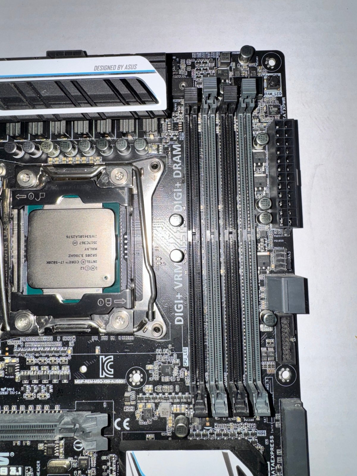 Asus X99-A motherboard w/ Intel i7-5820K CPU